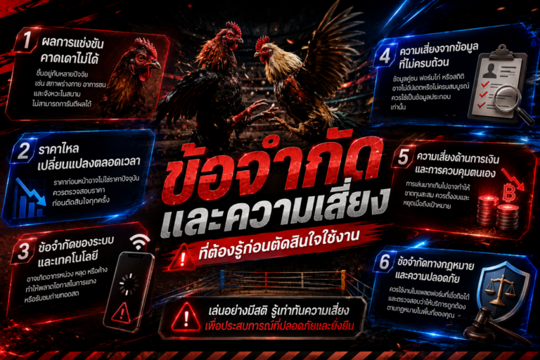 ข้อจำกัดแทงไก่ชนออนไลน์