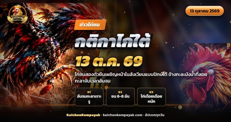 ไก่ชนสองตัวในสังเวียนภาคใต้ ข้างกะละมังน้ำมีกะลาลอยสำหรับจับเวลาอันจม